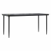 Set de comedor de jardín 7 piezas cojines ratán sintético negro