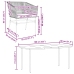 Set de comedor de jardín 7 piezas cojines ratán sintético negro