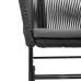 Set de comedor de jardín 7 piezas cojines ratán sintético negro