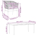 Set de comedor de jardín 7 piezas cojines ratán sintético negro