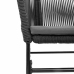 Set de comedor jardín 9 piezas cojines ratán polivinílico negro