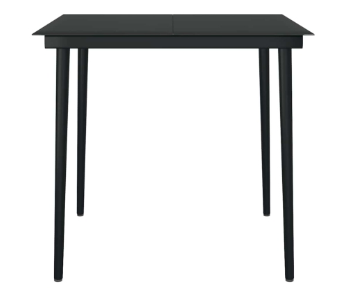 Juego de comedor jardín 3 piezas cojines ratán sintético marrón
