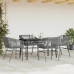 Juego comedor jardín 5 pzas cojines ratán sintético vidrio gris