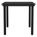 Set comedor jardín 3 pzas cojines ratán sintético vidrio negro