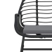 Juego de comedor jardín 5 piezas cojines ratán sintético negro
