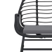 Juego de comedor jardín 5 piezas cojines ratán sintético negro