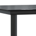 Juego de comedor jardín 5 piezas cojines ratán sintético negro
