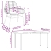 Set de comedor de jardín 7 piezas cojines ratán sintético negro