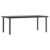 Set de comedor de jardín 7 piezas cojines ratán sintético negro