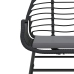 Set de comedor jardín 9 piezas cojines ratán polivinílico negro