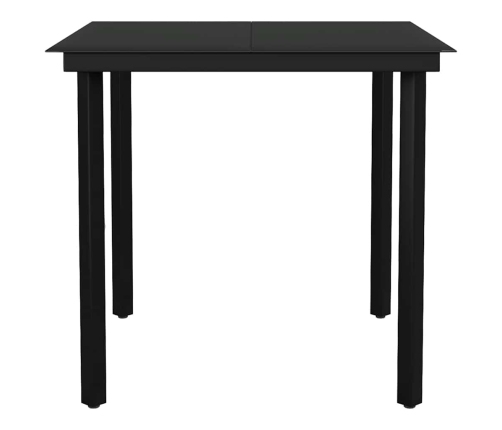 Juego de comedor jardín 3 piezas cojines ratán sintético marrón