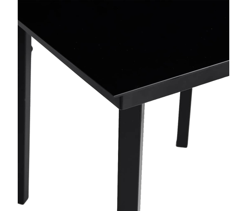 Juego de comedor jardín 5 piezas cojines ratán sintético marrón