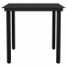 Set comedor jardín 3 pzas cojines ratán sintético vidrio negro
