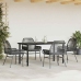 Juego de comedor jardín 5 piezas cojines ratán sintético negro