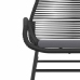 Set de comedor de jardín 7 piezas cojines ratán sintético negro