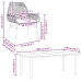Set de comedor de jardín 7 piezas cojines ratán sintético negro