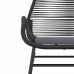 Set de comedor jardín 9 piezas cojines ratán polivinílico negro