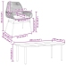 Set de comedor jardín 9 piezas cojines ratán polivinílico negro