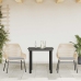 Juego de comedor jardín 3 piezas cojines ratán sintético marrón