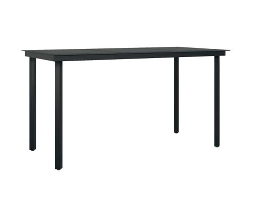 Juego comedor jardín 5 pzas cojines ratán sintético vidrio gris