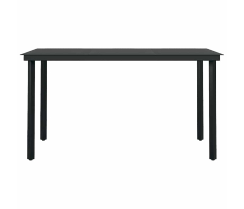 Juego comedor jardín 5 pzas cojines ratán sintético vidrio gris