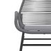 Juego comedor jardín 5 pzas cojines ratán sintético vidrio gris