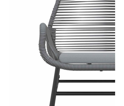 Juego comedor jardín 5 pzas cojines ratán sintético vidrio gris