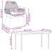 Juego comedor jardín 5 pzas cojines ratán sintético vidrio gris