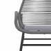 Juego comedor jardín 7 pzas cojines ratán sintético vidrio gris