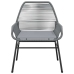 Juego comedor jardín 9 pzas cojines ratán sintético vidrio gris