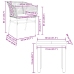 Set comedor jardín 3 pzas cojines ratán sintético vidrio negro