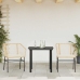 Juego de comedor jardín 3 piezas cojines ratán sintético marrón