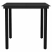 Set comedor jardín 3 pzas cojines ratán sintético vidrio negro