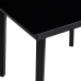 Set comedor jardín 3 pzas cojines ratán sintético vidrio negro