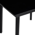 Juego de comedor jardín 5 piezas cojines ratán sintético negro