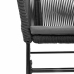 Set de comedor jardín 9 piezas cojines ratán polivinílico negro