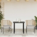 Juego de comedor jardín 3 piezas cojines ratán sintético marrón