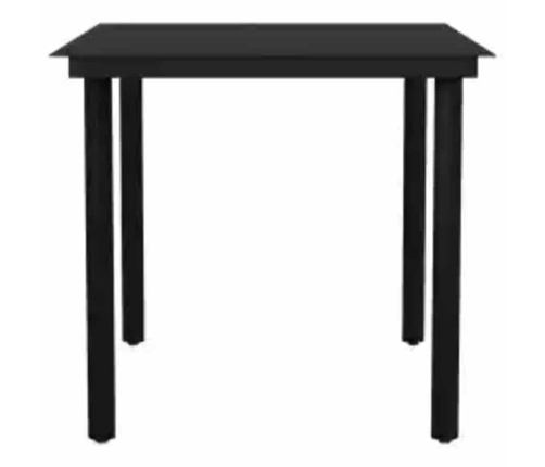 Juego de comedor jardín 3 piezas cojines ratán sintético marrón