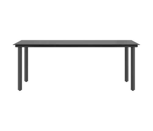 Juego comedor jardín 9 pzas cojines ratán sintético marrón