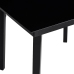 Juego comedor jardín 5 pzas cojines ratán sintético vidrio gris