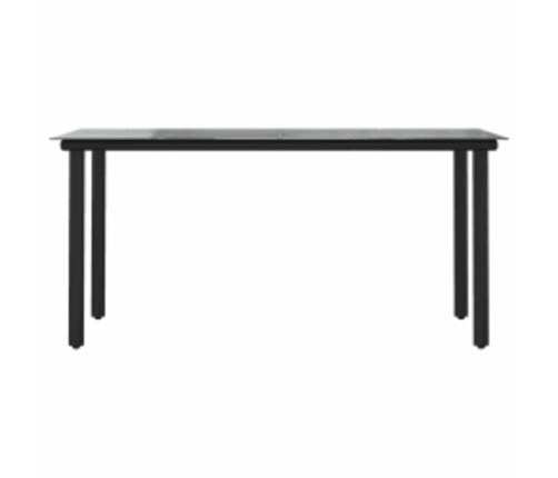 Juego comedor jardín 5 pzas cojines ratán sintético vidrio gris
