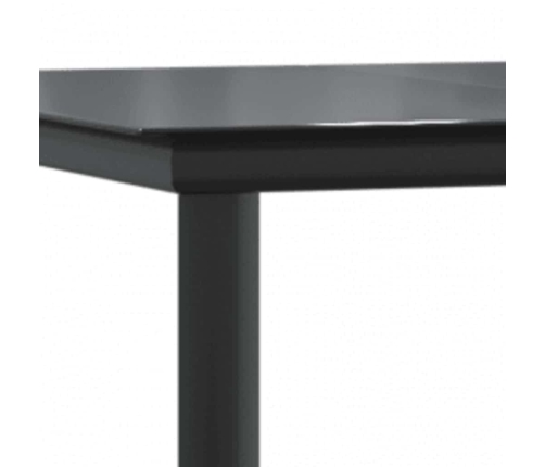 Juego comedor jardín 5 pzas cojines ratán sintético vidrio gris