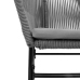 Juego comedor jardín 7 pzas cojines ratán sintético vidrio gris