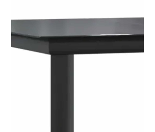 Juego comedor jardín 7 pzas cojines ratán sintético vidrio gris