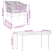 Juego comedor jardín 7 pzas cojines ratán sintético vidrio gris