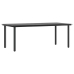 Juego comedor jardín 7 pzas cojines ratán sintético vidrio gris