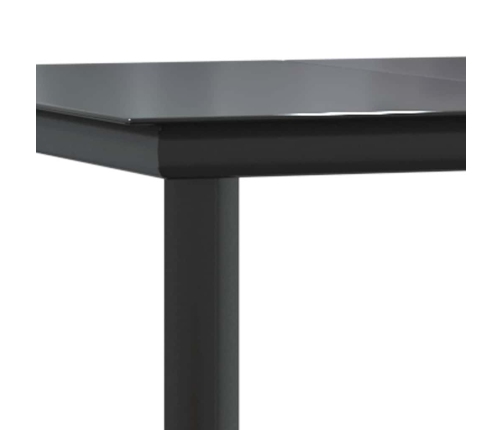 Juego comedor jardín 7 pzas cojines ratán sintético vidrio gris