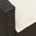 Set de sofás de jardín en forma de L con cojines 4 pzas negro