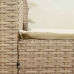 Sofá de jardín con cojines ratán sintético beige