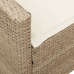 Sofá de jardín con cojines ratán sintético beige